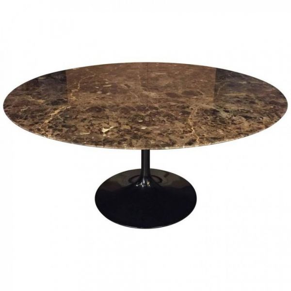 OVAL TABLE OR ROUND TABLE MARBLE EMPERADOR BROWN