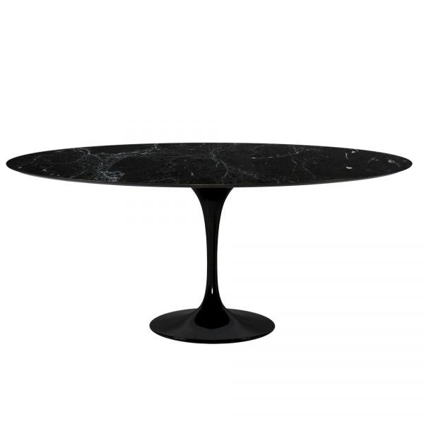  OVAL TABLE OR ROUND TABLE MARBLE MARQUINIA BLACK