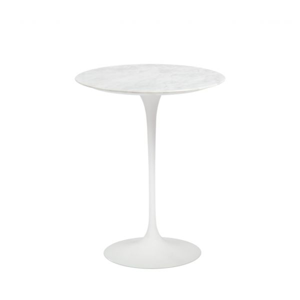 ROUND COFFEE TABLE WITH CARRARA WHITE MARBLE TOP