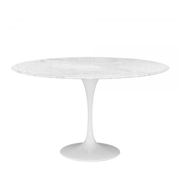  OVAL TULIP TABLE OR ROUND TABLE MARBLE CARRARA WHITE