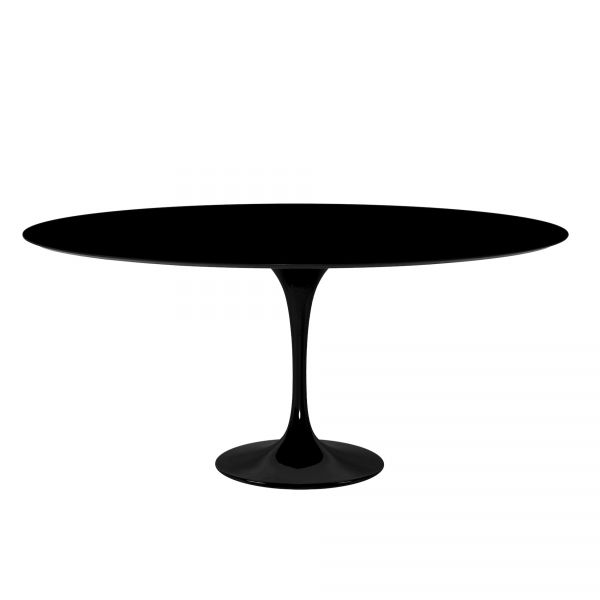 OVAL TULIP  TABLE OR ROUND TABLE QUARTZ BLACK ABSOLUTE 