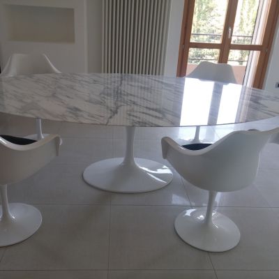 TAVOLO TULIP SAARINEN TABLE DESIGN BAUHAUS MARMO ARABESCATO